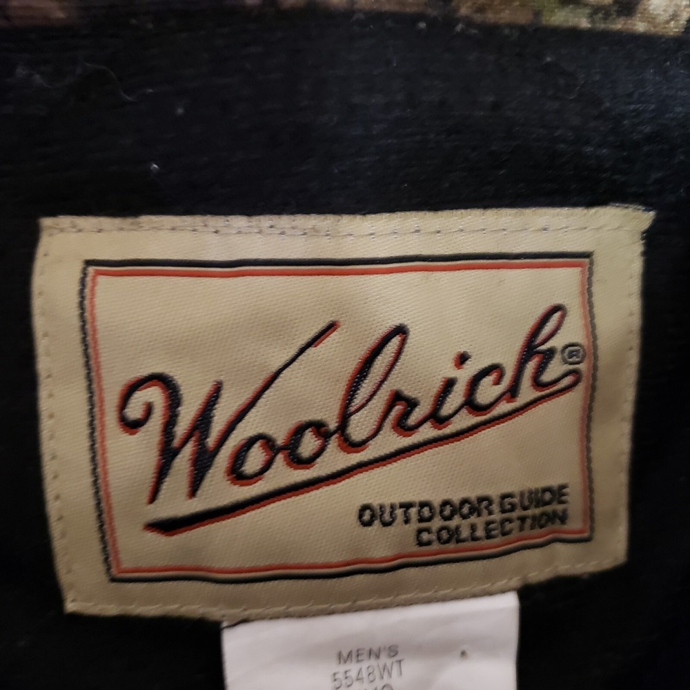 Woolrich Camo Jacket Mens L Long Sleeve Detachable Hood Mossy Oak Breakup Zip Up - Picture 9 of 12